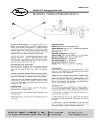 Thumbnail of document Manual - AFG Averaging Flow Grid
